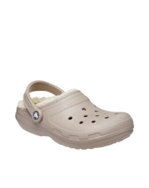 CROCS Classic Fuzz Lined Clog Mushroom/Bone