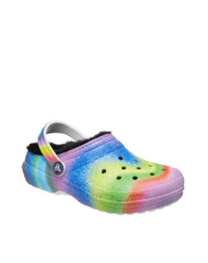 CROCS Classic Lined Spray Dye Clog White/Multi